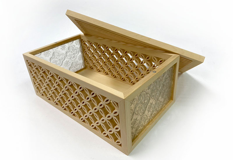 手手 超經典 窗花多元收納盒 七寶紋花窗收納盒 玻璃收納盒